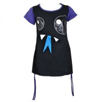  MONSTER FACE TOP LADIES BLACK/PURPLE - 