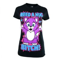  NEED A HUG T LADIES BLACK - 