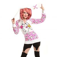 Балахон LB KAWAII HOOD LADIES WHITE/PINK Luv Bunny H-KAWAII-WP - маленькая картинка