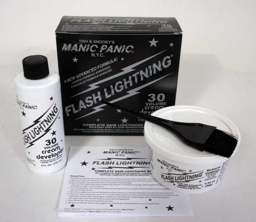 Осветлитель для волос (набор) Flash Lightning® Bleach Kit - 30 Volume Cream Developer Manic Panic 54533 Изображение 2