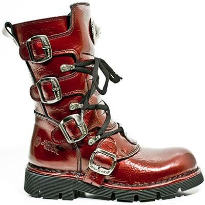  CHAROL ARRUGADO ROJO, PLANING NEGRO SIN New Rock M.1473-S25  1