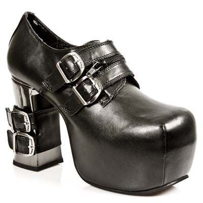  NAPA NEGRA, COVER PLATFORM METAL HEEL New Rock M.45684-S1  2
