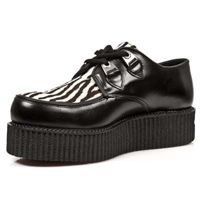 Ботинки NOMADA NEGRO, PELO CEBRA, CREPE NEGRO New Rock M.2411-C2 Изображение 4