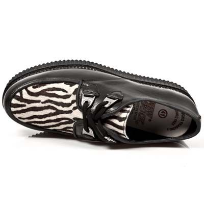 Ботинки NOMADA NEGRO, PELO CEBRA, CREPE NEGRO New Rock M.2411-C2 Изображение 7
