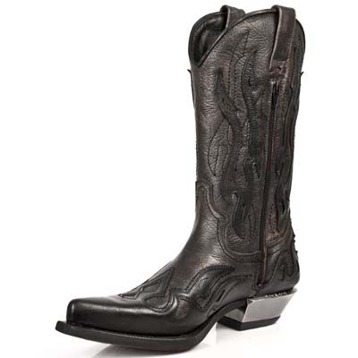  BUFALO NEGRO ARCILLA CUERO WEST NEGRO ACERO T ACE New Rock M.7921-C12  4