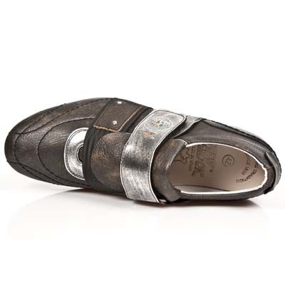  ARCILLA CUERO BOX PLANE ITALI NEGRO TPU NEG SNOB T New Rock M.8401-C4  7