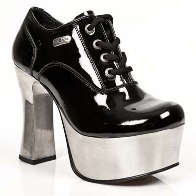  CHAROL NEGRO PLATAFORMA DARK ACERO New Rock M.DK004-C10  2