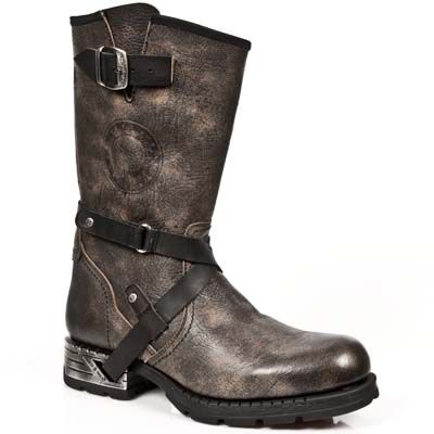  ARCILLA CUERO ITALI NEGRO MOTOROCK NEGRO T ACERO New Rock M.MR003-C3  2
