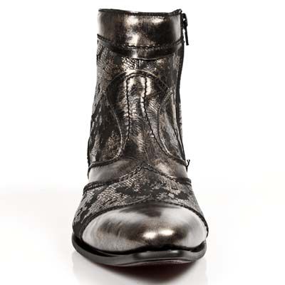  BOX OROMANE NOBUCK NEGRO TEJUS ORO VIP 1 NEGRO SU New Rock M.NW111-C3  3