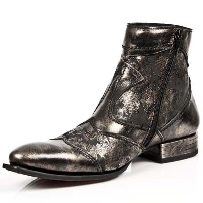  BOX OROMANE NOBUCK NEGRO TEJUS ORO VIP 1 NEGRO SU New Rock M.NW111-C3  4