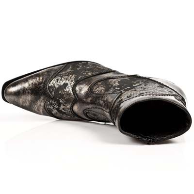  BOX OROMANE NOBUCK NEGRO TEJUS ORO VIP 1 NEGRO SU New Rock M.NW111-C3  7