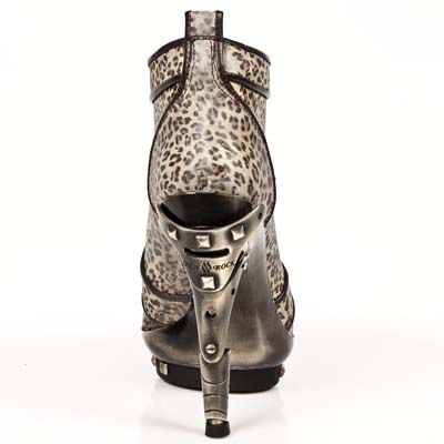 Ботильоны LEOPARDO ESTAMPADO MARRON BEIG PLAT ORO PUNK PI New Rock PUNK006-C1 Изображение 5