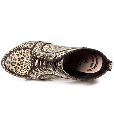 Ботильоны LEOPARDO ESTAMPADO MARRON BEIG PLAT ORO PUNK PI New Rock PUNK006-C1 Изображение 7