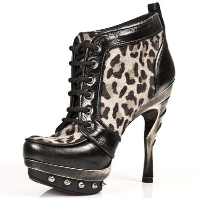  NOMADA NEGRO LEOPARDO PELO MARRON PLAT ORO PUNK New Rock M.PUNK006-C2  3