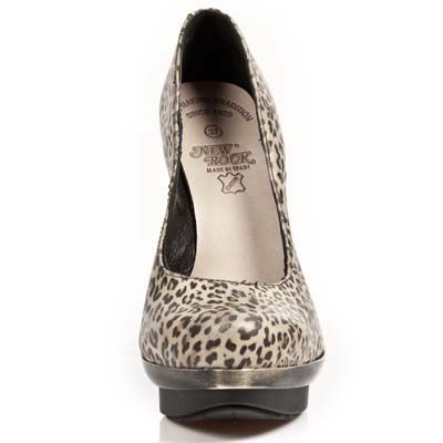  LEOPARDO ESTAMPADO MARRON BEIG PLAT ORO PUNK LI New Rock M.PUNK011-C1  3