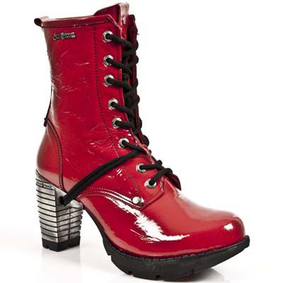  CHAROL ARRUGADO ROJO, TRAIL NEGRO TACON ACERO New Rock M.TR001-R1  2
