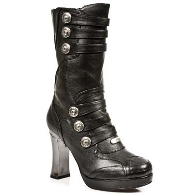  BOX NEGRO, PLATAF TACON GOTH ACERO New Rock M.5813-S1  2