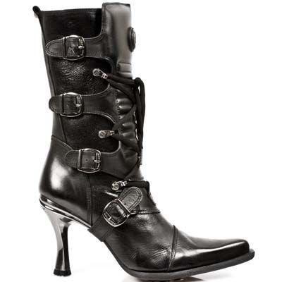  ITALI Y ROCK NEGRO, MALICA TACON CARIBE ACERO New Rock M.9373-S2  1