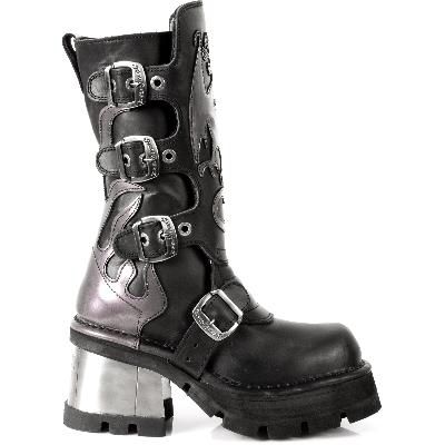  ITALI NEGRO Y ANTIC LILA, PLANING NEGRO M8 ACERO New Rock M.362-S1  1