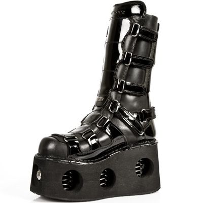 Сапоги ITALI NEGRO, CHAROL NEGRO LISO, NEPTUNO (NOTAS 20 PRS. New Rock M.309-S1 Изображение 4