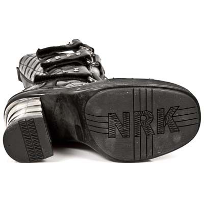  ITALI NEGRO, CHAROL NEGRO ARRUG. PLATAF.NRK BANDAS New Rock M.8344-R1  6