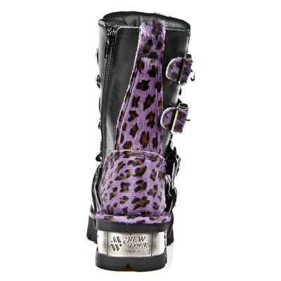 Сапоги ITALI NEGRO PELO LEOPARDO LILA PLANING NEG NEW M3 New Rock M.373-C48 Изображение 6