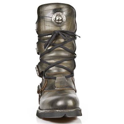  CHEYENNE KAKI, PLANING NEGRO SIN SCRATCHED LEATHER New Rock M.1473-E4  4