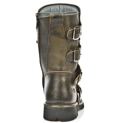  CHEYENNE KAKI, PLANING NEGRO SIN SCRATCHED LEATHER New Rock M.1473-E4  6