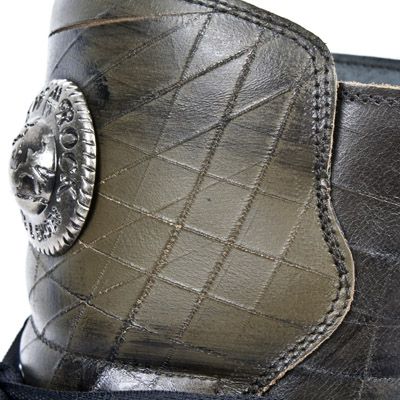  CHEYENNE KAKI, PLANING NEGRO SIN SCRATCHED LEATHER New Rock M.1473-E4  9