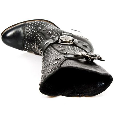  ITALI NEGRO, BUFALO NEGRO, SUELA SPAY T BULL ACERO New Rock M.7989-S1  8