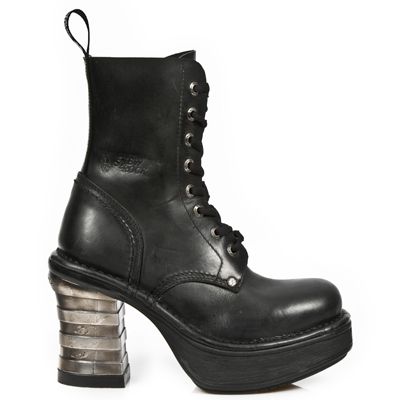  M.8354-S1 ITALI NEGRO, PLATAF NEGRO NRK TACON BANDAS ACERO-N New Rock M.8354-S1  1