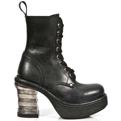  M.8354-S1 ITALI NEGRO, PLATAF NEGRO NRK TACON BANDAS ACERO-N New Rock M.8354-S1  2