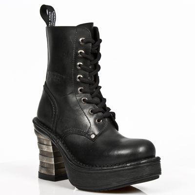  M.8354-S1 ITALI NEGRO, PLATAF NEGRO NRK TACON BANDAS ACERO-N New Rock M.8354-S1  3