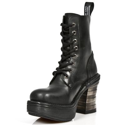  M.8354-S1 ITALI NEGRO, PLATAF NEGRO NRK TACON BANDAS ACERO-N New Rock M.8354-S1  5
