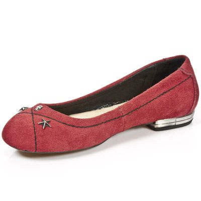  M.BL004-R6 VELOUR ROJO TPU NEGRO BAILARINAS TACON BL New Rock M.BL004-R6  5