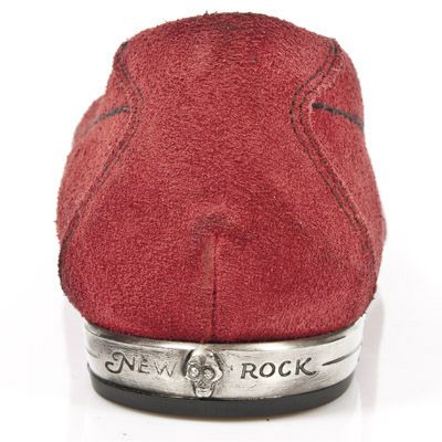  M.BL004-R6 VELOUR ROJO TPU NEGRO BAILARINAS TACON BL New Rock M.BL004-R6  6