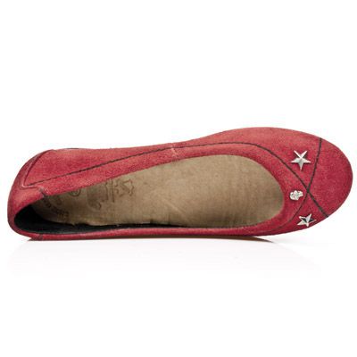  M.BL004-R6 VELOUR ROJO TPU NEGRO BAILARINAS TACON BL New Rock M.BL004-R6  8