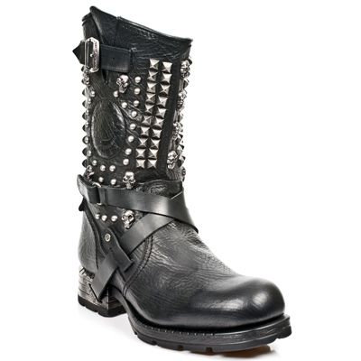  BUFALO NEGRO ENCOGIDO MOTOROCK NEGRO TACON ACERO New Rock M.MR020-S1  3