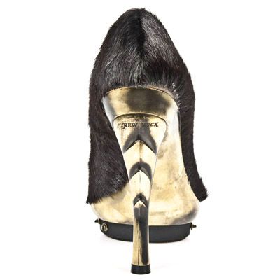  M.PUNK012-C4 POTRO PELO MARRON PIEL VIVO MARR PL ORO PUNK CO New Rock M.PUNK012-C4  6