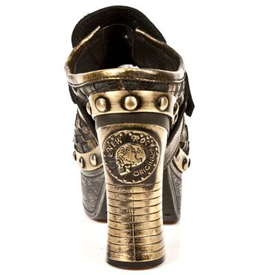  BOX OROMANE, TRENZ.ORO, PLAT.ZUECO NEGRO-ORO New Rock M.Z002-R2  6