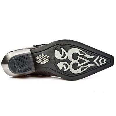 PITON MARRON, WEST NEGRO ACERO New Rock M.7934-S4  7