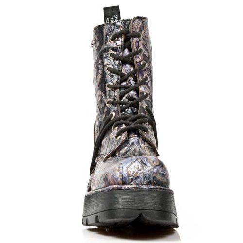  VINTAGE FLOWER LILA, PLANING NEGRO M8 ACERO New Rock M.8355-S3  4