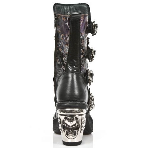  VINTAGE FLOWER LILA, ROCK NEGRO, PLATF. NRK SKULL New Rock M.8366-S6  6