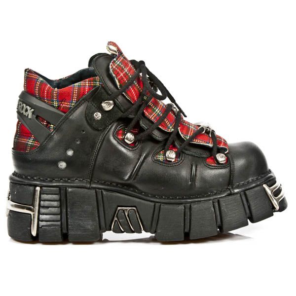  M.106T-C9 ITALI NEGRO TELA ESCOCESA ROJA TOWER NEGRO ACERO New Rock M.106T-C9  2