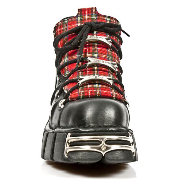  M.106T-C9 ITALI NEGRO TELA ESCOCESA ROJA TOWER NEGRO ACERO New Rock M.106T-C9  4
