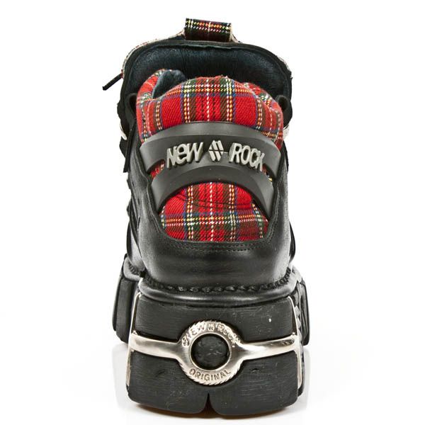  M.106T-C9 ITALI NEGRO TELA ESCOCESA ROJA TOWER NEGRO ACERO New Rock M.106T-C9  6