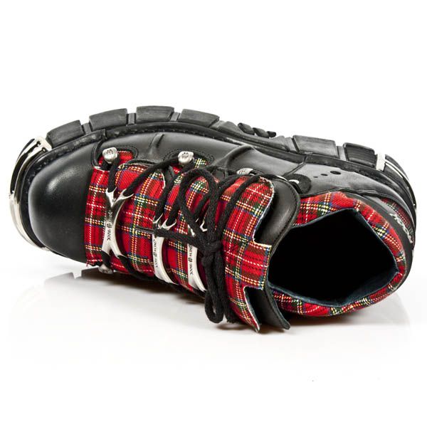 M.106T-C9 ITALI NEGRO TELA ESCOCESA ROJA TOWER NEGRO ACERO New Rock M.106T-C9  8