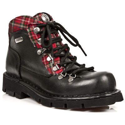  M.1344-C1 ITALI NEGRO TELA ESCOCESA ROJA PLANING NEGRO SIN New Rock M.1344-C1  3