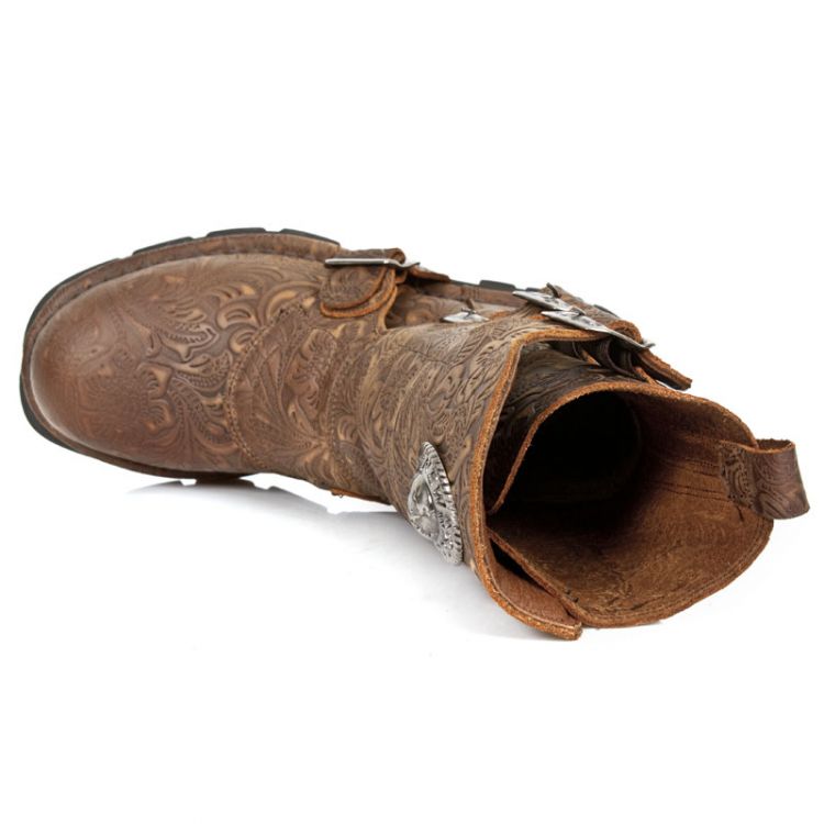 Ботинки M.1471-S23 VINTAGE FLOWER ALASKA CUERO, PLANING MARRON SIN New Rock M.1471-S23 Изображение 8