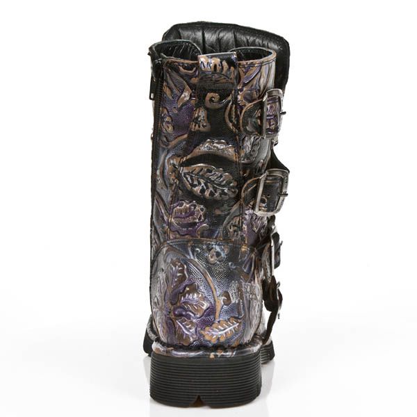  M.1473-S41 VINTAGE FLOWER LILA, PLANING NEGRO SIN COMFORT PL New Rock M.1473-S41  6